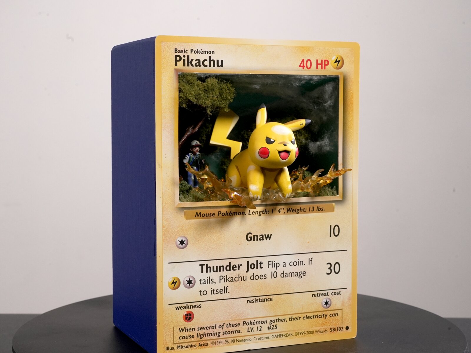 3D Pikachu Card