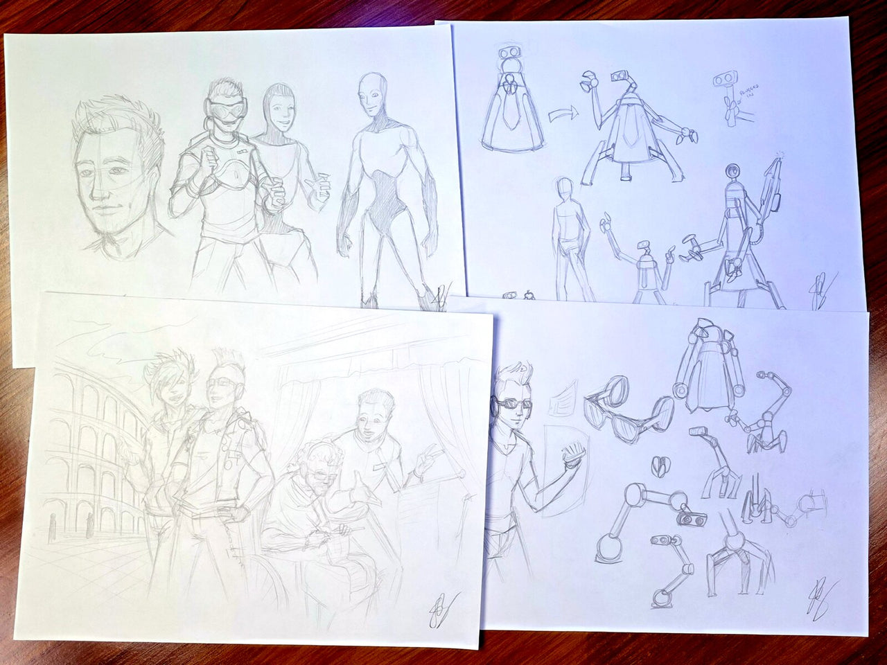 "Future Sketches" — Original 2D Artwork by Jazza