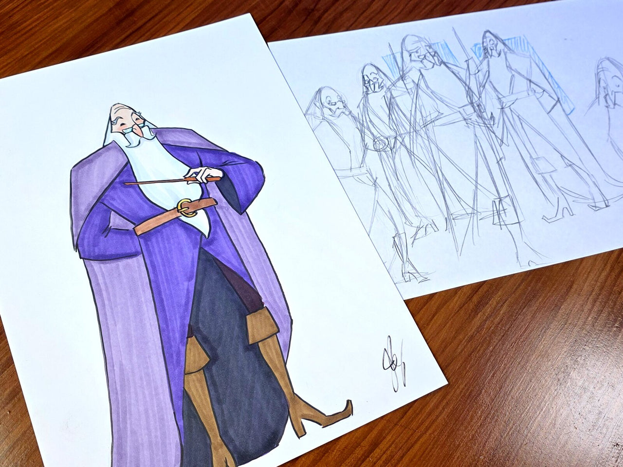 "HP Cartoons From Description - Dumbledore" — Original 2D Artwork by Jazza