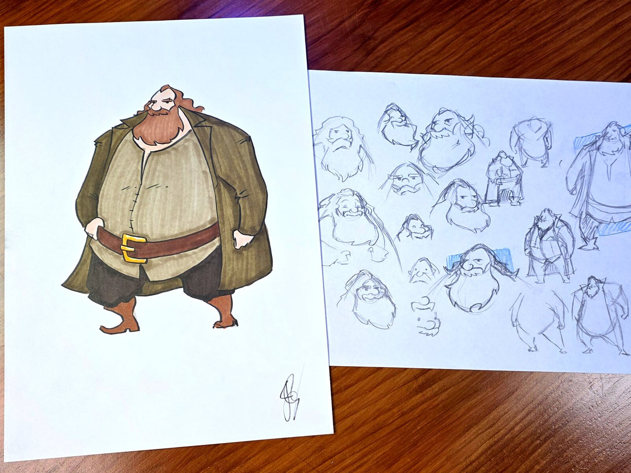 "HP Cartoons From Description - Hagrid" — Original 2D Artwork by Jazza