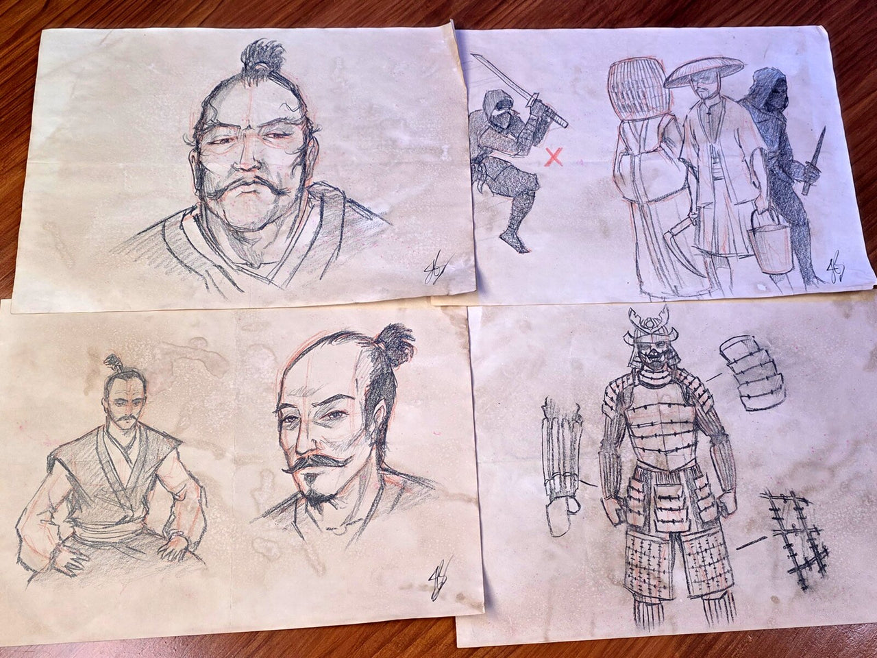 "Samurai Vs Nina" — Original 2D Artwork by Jazza