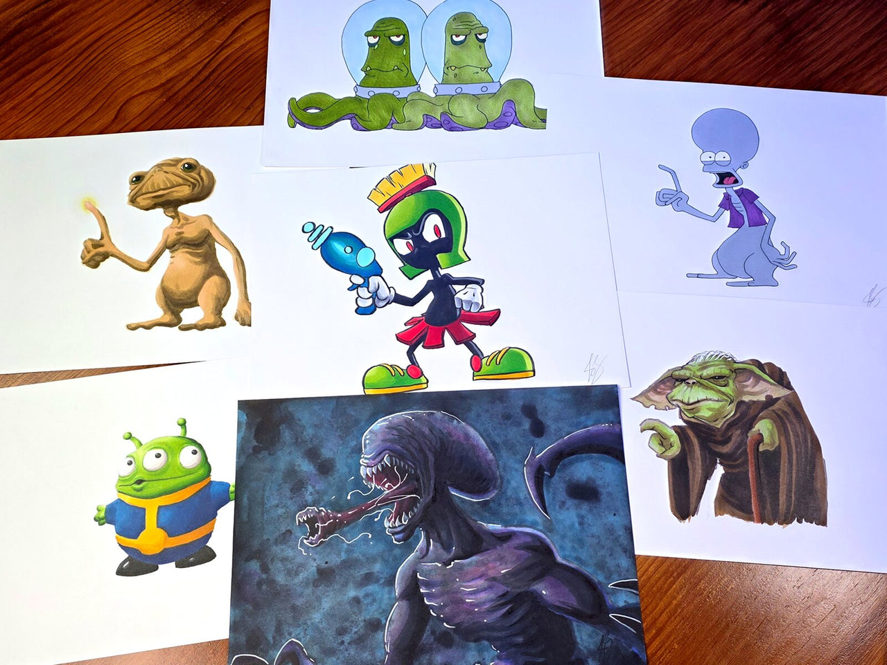 "Aliens from Memory" — Original 2D Artwork by Jazza