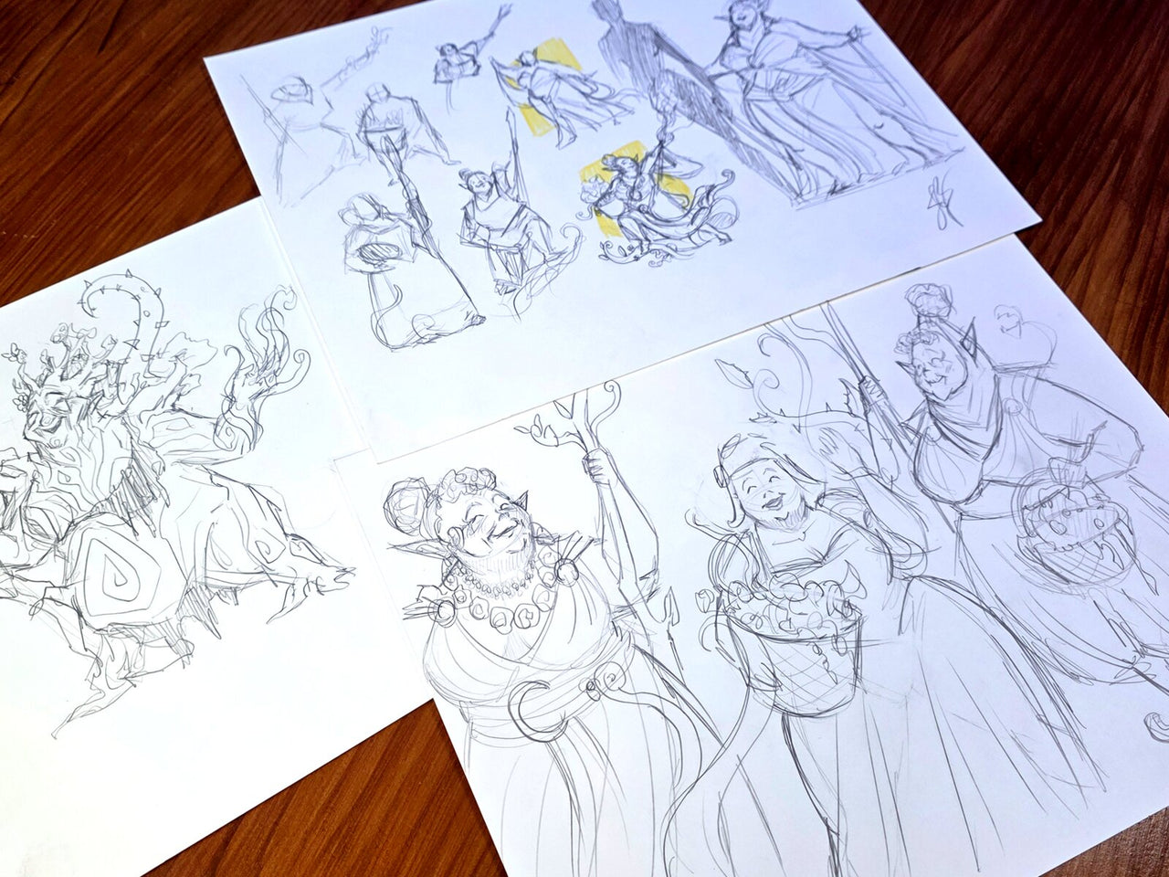 "Lianthys Sketches" — Original 2D Artwork by Jazza