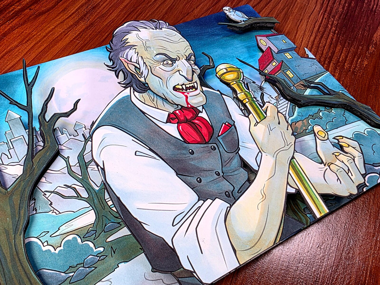 "Dracula" — Original 3D Illustration by Jazza