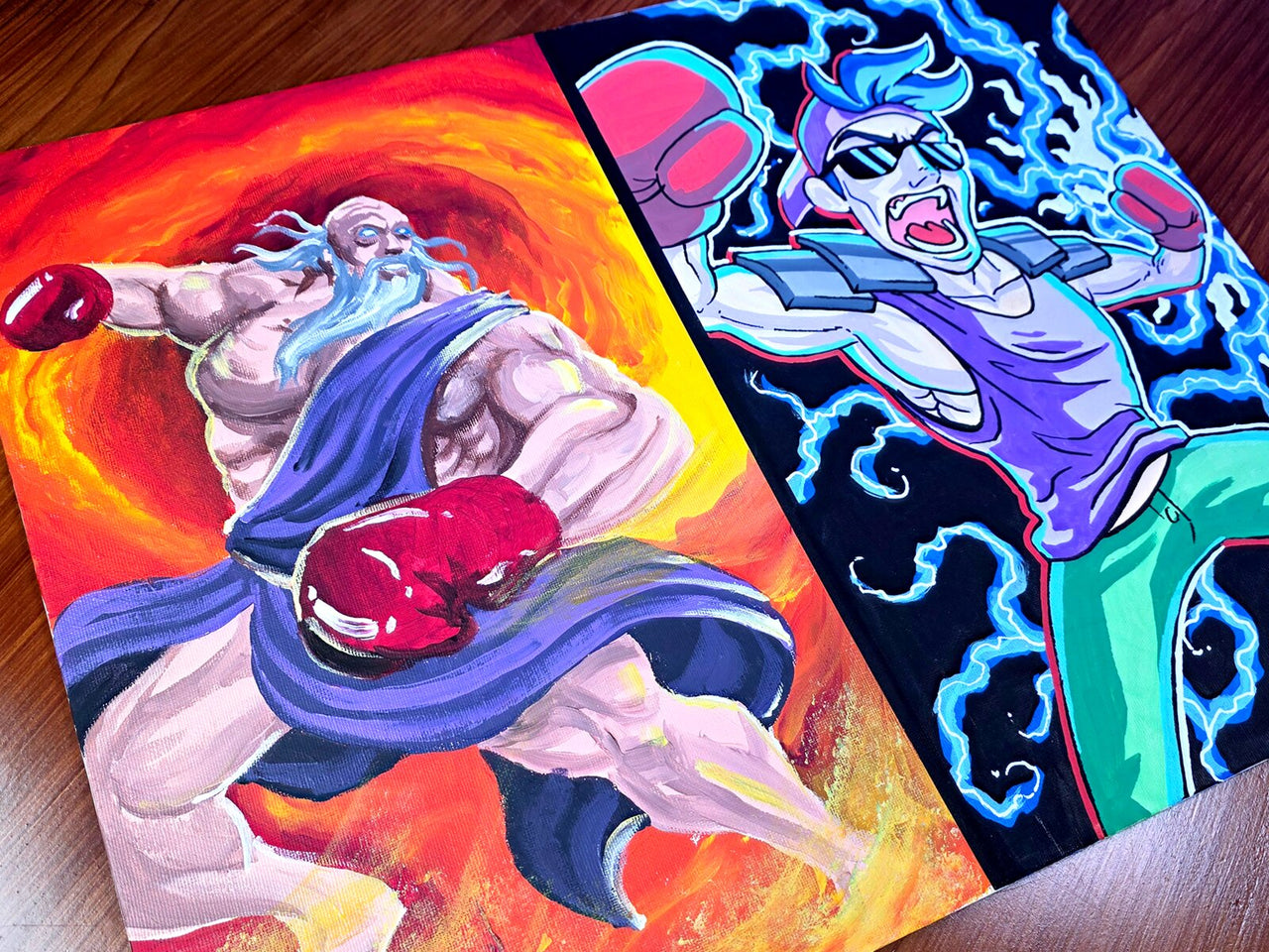 "Paint Brush Vs Paint Pen" — Original 2D Artwork by Jazza