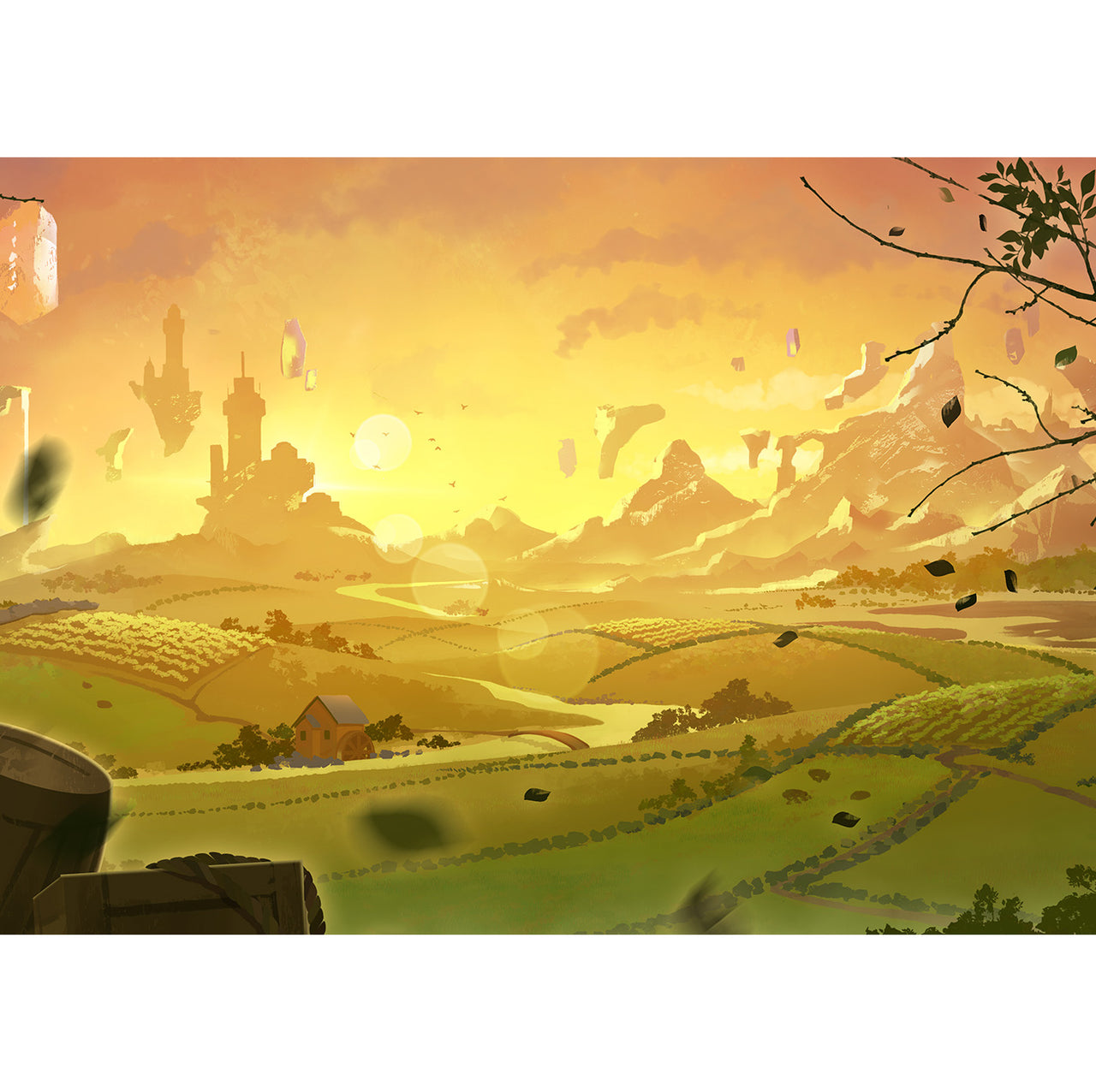 "Fantasy Landscape" Signed Poster/Print