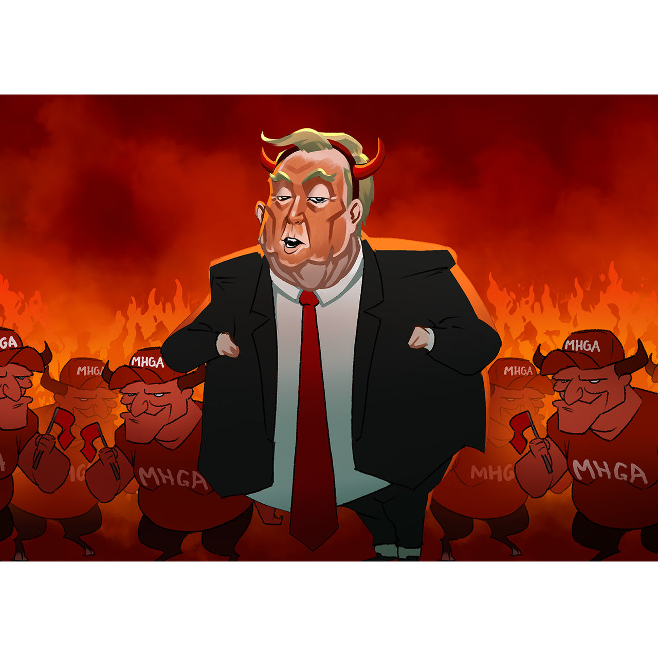 "Corrupt Billionaire Trump" Signed Poster/Print