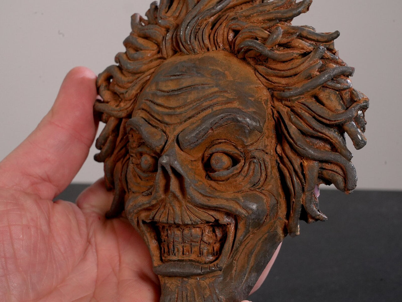 "Iron Maiden Medallion" — Original Sculpture by Jazza