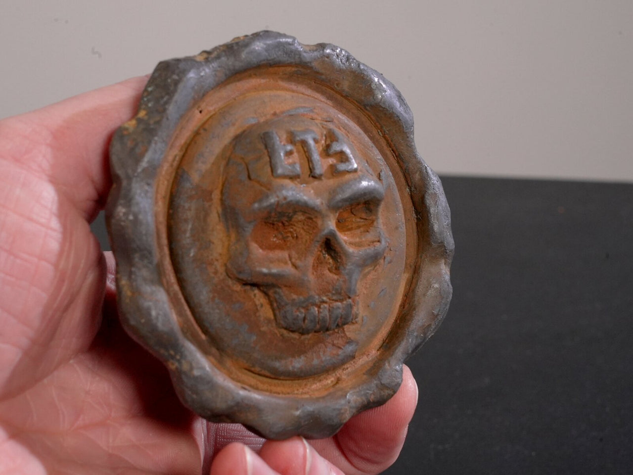 "Iron Skull Seal" — Original Sculpture by Jazza