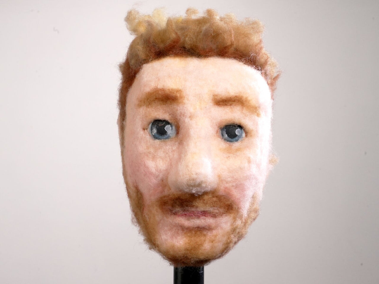 "Felt Jazza Head" — Original Sculpture by Jazza