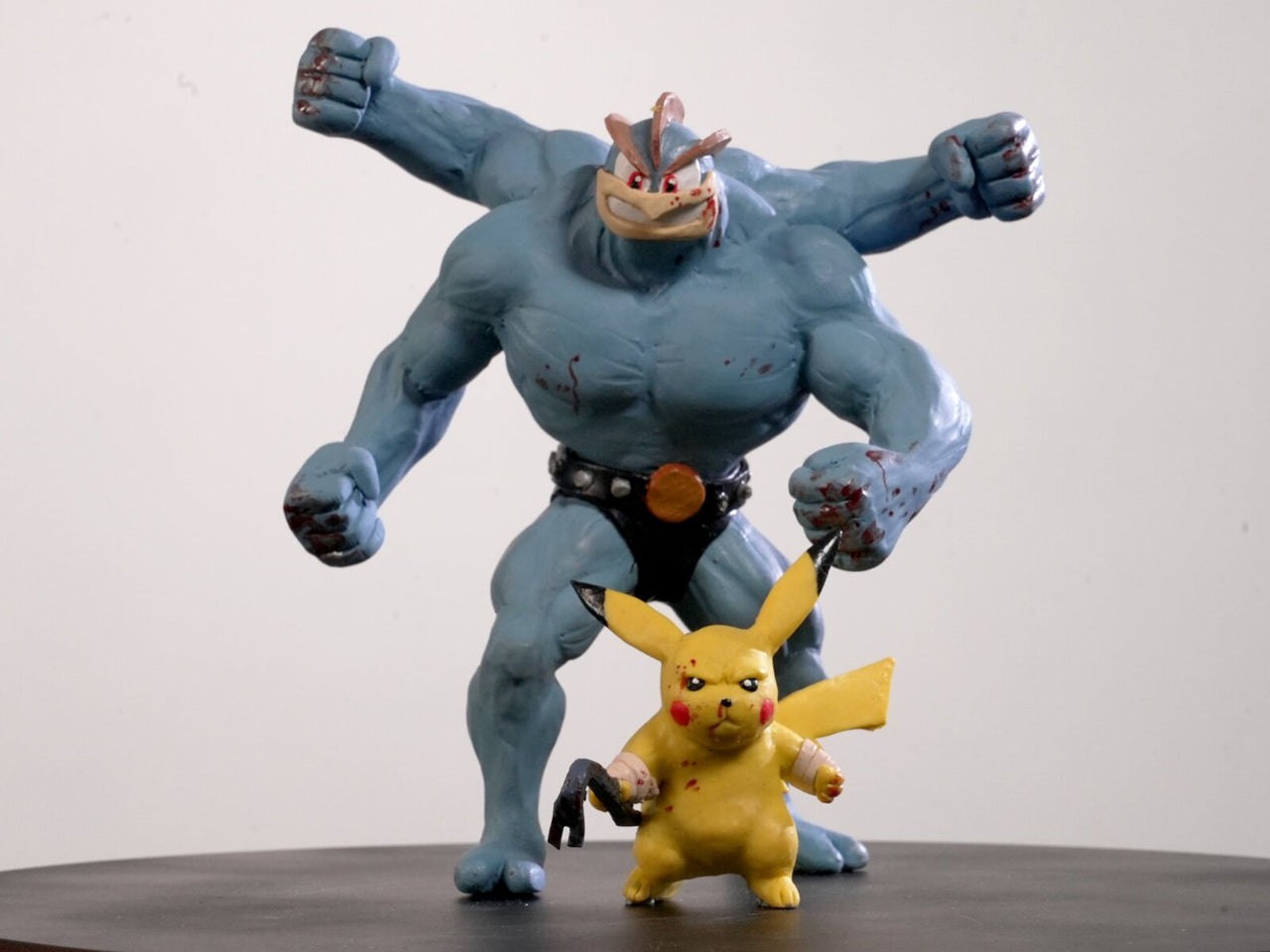"Pokemon Fight Club" — Original Sculptures by Jazza