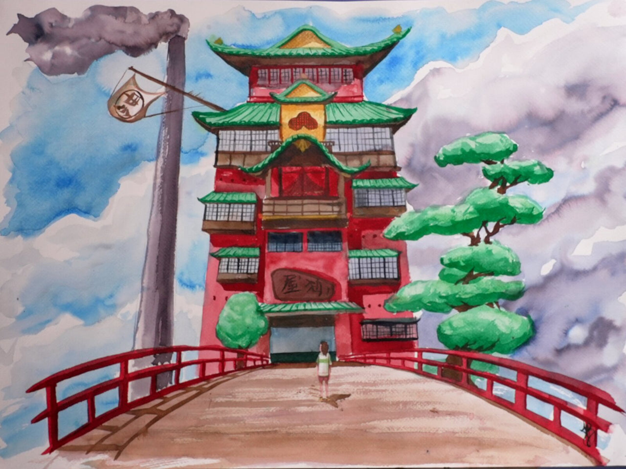 "Bathhouse Painting" — Original 2D Artwork by Jazza