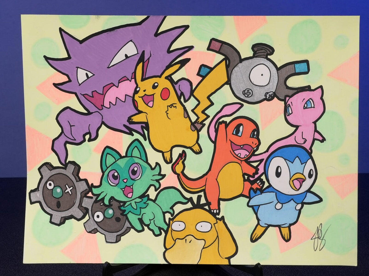 "Pokemon Paper Painting" — Original 2D Artwork by Jazza