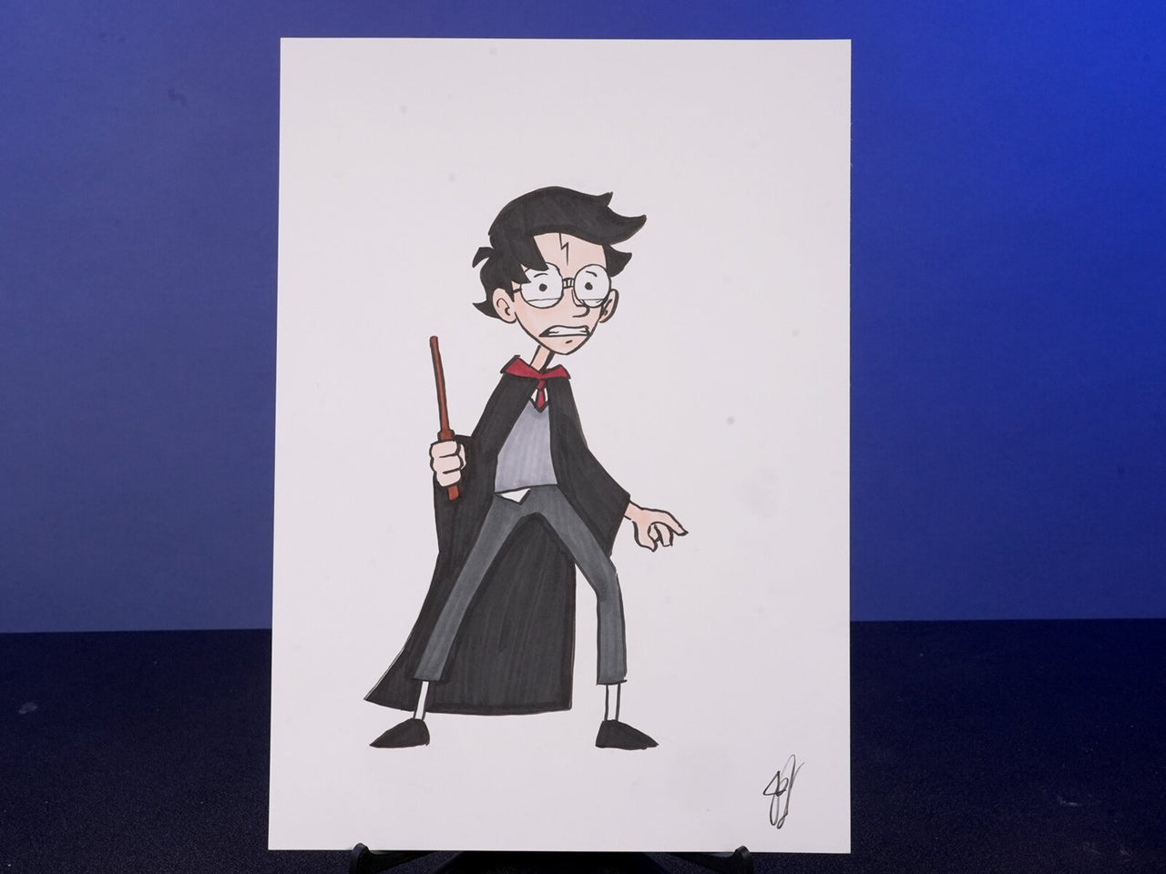 "HP Cartoons From Description - Harry" — Original 2D Artwork by Jazza