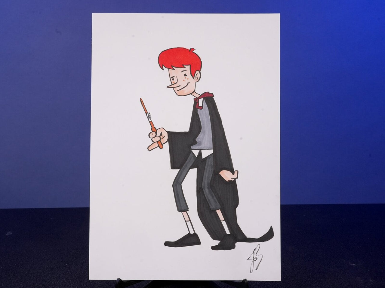 "HP Cartoons From Description - Ron" — Original 2D Artwork by Jazza