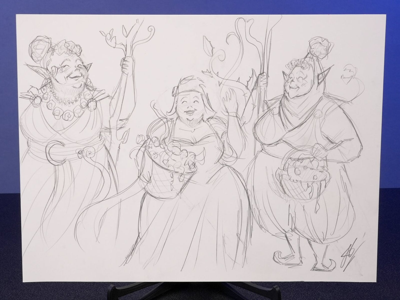 "Lianthys Sketches" — Original 2D Artwork by Jazza