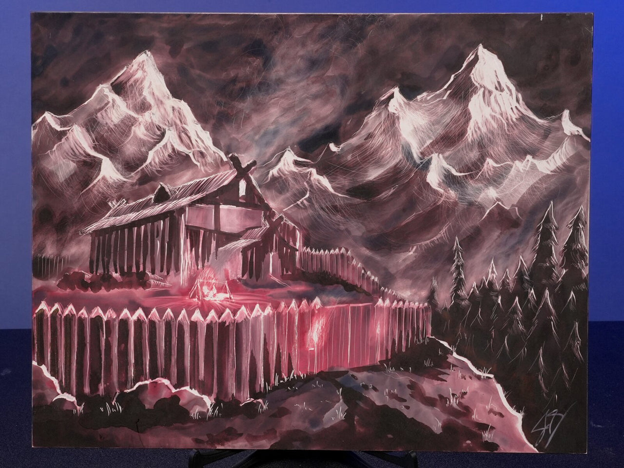 "Clayboard Viking Fortress" — Original 2D Artwork by Jazza