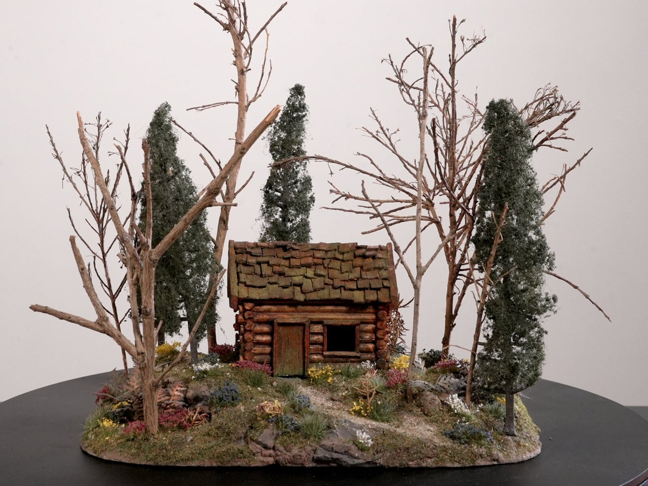 "Log Cabin" — Original Miniature by Jazza