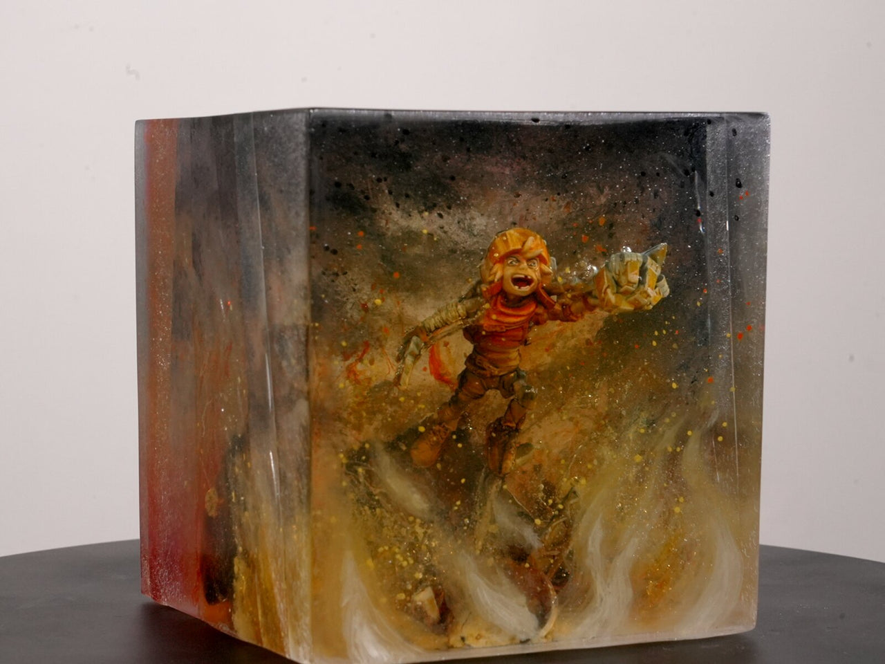 "Fire In Resin Cube" — Original Model by Jazza