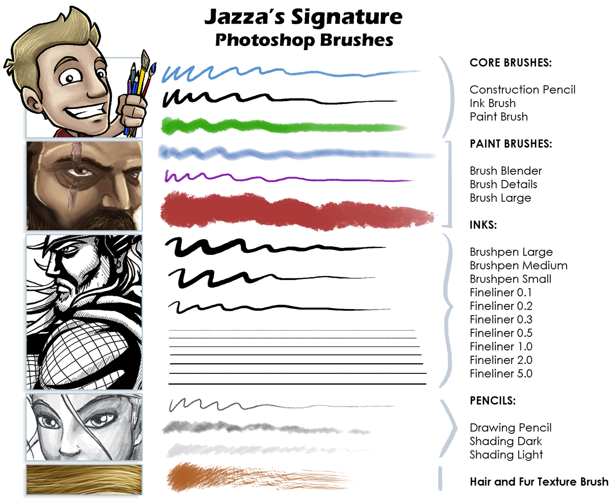 Jazza's Signature Brushes